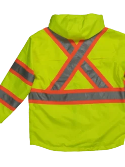 Tough Duck SJ35 Waterproof Breathable Ripstop 300D Safety Rain Jacket | XS - 5XL