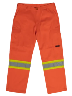 Tough Duck SP01 Heavy Duty Safety Cargo Work Pants | Orange | Hi-Vis Work Wear