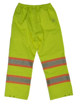 Tough Duck SP02 Breathable Ripstop Packable Safety Rain Pants | XS - 5XL Hi-Vis Work Wear