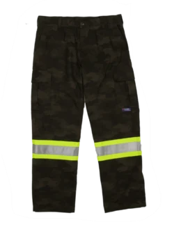 Hi-Vis Work Wear Tough Duck SP04 Camo Flex Duck Safety Cargo Utility Pant