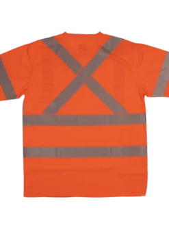 Tough Duck ST12 Premium Polyester Jersey Safety T-Shirt With Segmented Stripes And Pocket | XS-5XL Hi-Vis Work Wear