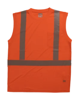 Hi-Vis Work Wear Tough Duck ST15 Sleeveless Safety T-Shirt | XS-5XL