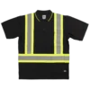 Hi-Vis Work Wear Tough Duck ST17 Premium Polyester Birdseye Short Sleeve Safety Polo Shirt With Chest Pocket | XS-5XL