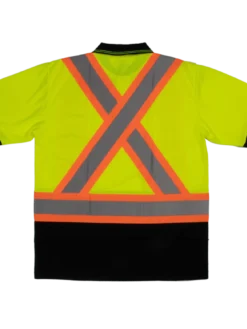 Hi-Vis Work Wear Tough Duck ST17 Premium Polyester Birdseye Short Sleeve Safety Polo Shirt With Chest Pocket | XS-5XL