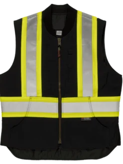 Tough Duck SV06 Quilt Lined Cotton Duck Safety Vest | XS-5XL Hi-Vis Work Wear