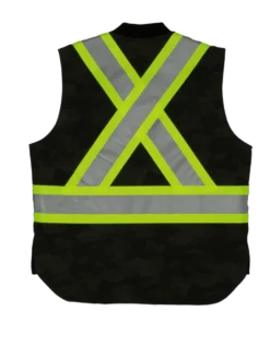Tough Duck SV08 Camo Flex Duck Quilt Lined Safety Vest | XS-5XL Hi-Vis Work Wear
