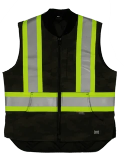 Tough Duck SV08 Camo Flex Duck Quilt Lined Safety Vest | XS-5XL Hi-Vis Work Wear