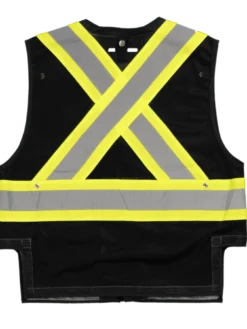 Hi-Vis Work Wear Tough Duck SV09 Harness Compatible Safety Vest | XS-5XL