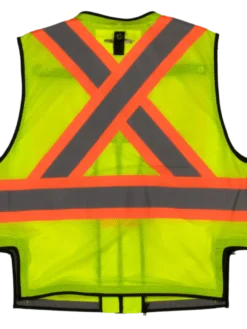 Hi-Vis Work Wear Tough Duck SV09 Harness Compatible Safety Vest | XS-5XL
