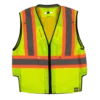 Hi-Vis Work Wear Tough Duck SV09 Harness Compatible Safety Vest | XS-5XL