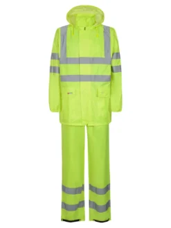 Lyngsoe Rainwear 190T Poly/PVC Hi-Vis Luxe Rain Suit | Sizes XS - 4XL