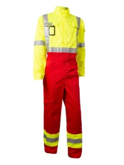 Flame Resistant Work Wear Wenaas Offshore Daletec FR Coverall | Red/Yellow | Sizes S - 4XL