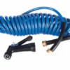 New-Line Hose And Fittings Polyurethane Self-Coiling Garden Hose And Nozzle Kit