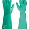 Work Gloves Showa 747 Unlined 22-Mil Nitrile Chemical Resistant Glove With Bisque Grip - 19" Length (Pack Of 6 Pairs)