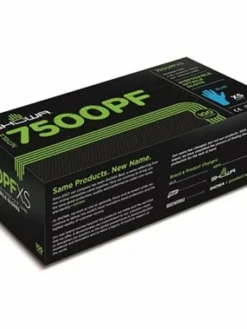 Work Gloves Showa 7500PF Blue Nitrile 4-Mil Biodegradable Powder-Free Examination Gloves - Box Of 100