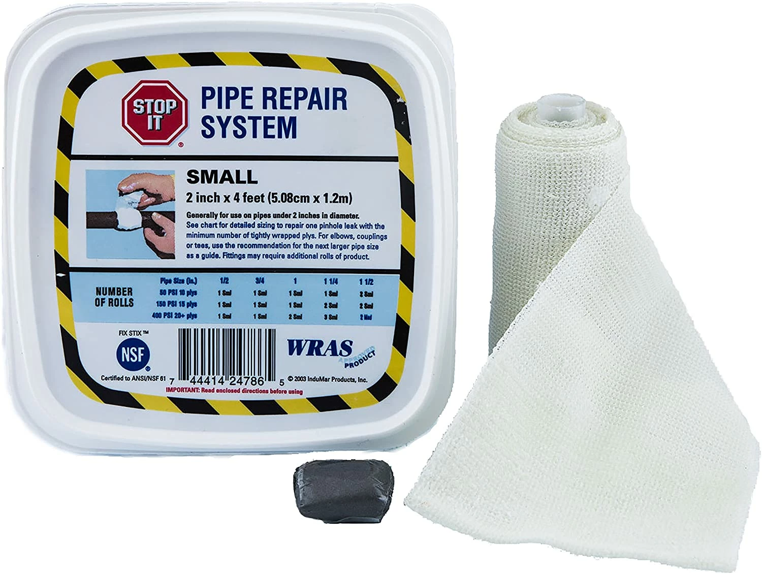 InduMar Products Stop It Pipe Repair System - Small - 2-In X 4-Ft 3 InduMar Products Stop It Pipe Repair System - Small - 2-In X 4-Ft