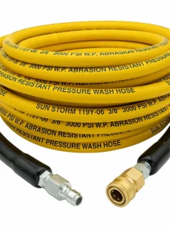 Greenline Pressure Washers Sun Storm Yellow Quick Connect Pressure Washer Hose Assemblies - 3000 PSI Rated