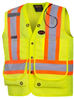 Pioneer CSA Surveyor's/Supervisor's Safety Vest - 600D Poly Oxford With PU Coating | Sizes Small - 5XL Hi-Vis Work Wear 28 Pioneer CSA Surveyor's/Supervisor's Safety Vest - 600D Poly Oxford With PU Coating | Sizes Small - 5XL Hi-Vis Work Wear