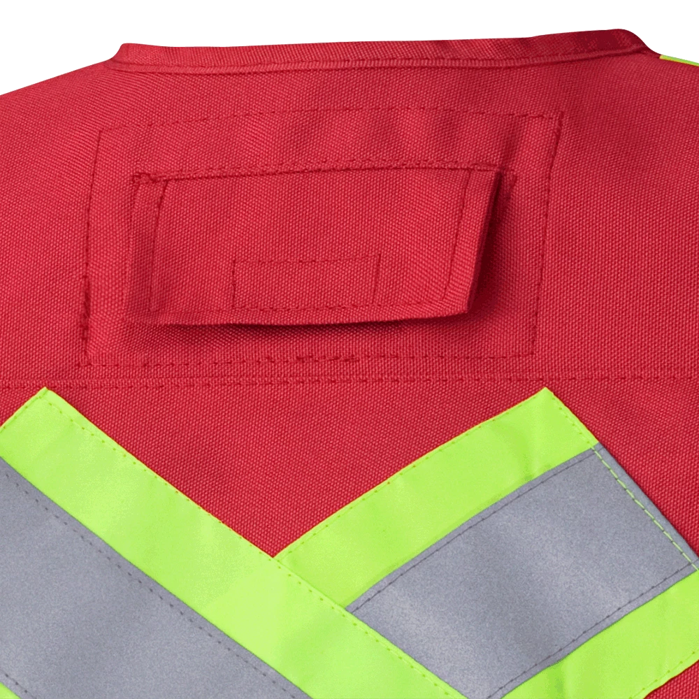 Hi-Vis Work Wear Pioneer Surveyor's/Supervisor's Safety Vest - 600D Oxford Poly | Red | Sizes S - 5XL 6 Hi-Vis Work Wear Pioneer Surveyor's/Supervisor's Safety Vest - 600D Oxford Poly | Red | Sizes S - 5XL