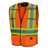 Hi-Vis Work Wear Pioneer Hi Viz Safety Tear-Away Poly Mesh Vest - One Size Fits Most