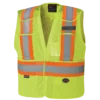 Pioneer Hi Viz Drop Shoulder Safety Tear-Away Vest Poly Mesh | Sizes XXS - 5XL