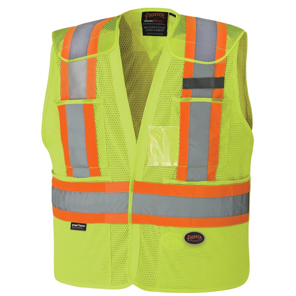 Pioneer Hi Viz Drop Shoulder Safety Tear-Away Vest Poly Mesh | Sizes XXS - 5XL 3 Pioneer Hi Viz Drop Shoulder Safety Tear-Away Vest Poly Mesh | Sizes XXS - 5XL