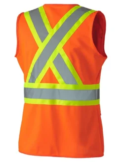 Hi-Vis Work Wear Pioneer Women's Solid Tricot Tear-Away Safety Vest | XS-2XL 29 Hi-Vis Work Wear Pioneer Women's Solid Tricot Tear-Away Safety Vest | XS-2XL