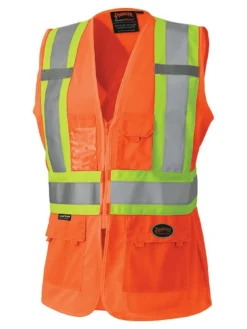 Hi-Vis Work Wear Pioneer Women's Solid Tricot Tear-Away Safety Vest | XS-2XL 28 Hi-Vis Work Wear Pioneer Women's Solid Tricot Tear-Away Safety Vest | XS-2XL