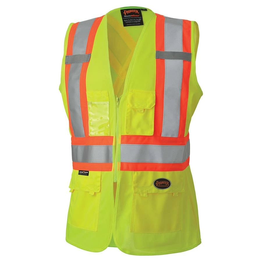 Hi-Vis Work Wear Pioneer Women's Solid Tricot Tear-Away Safety Vest | XS-2XL 7 Hi-Vis Work Wear Pioneer Women's Solid Tricot Tear-Away Safety Vest | XS-2XL