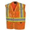 Pioneer Hi Viz Drop Shoulder Safety Vest With Snaps - Poly Mesh | Sizes Small - 5XL