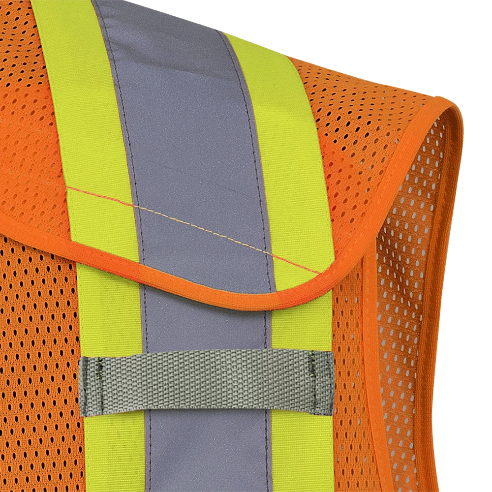 Pioneer Hi Viz Drop Shoulder Safety Vest With Snaps - Poly Mesh | Sizes Small - 5XL 5 Pioneer Hi Viz Drop Shoulder Safety Vest With Snaps - Poly Mesh | Sizes Small - 5XL