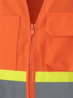 Pioneer Hi Viz Zipper Front Safety Vest - Tricot Poly | Sizes Small - 5XL Hi-Vis Work Wear