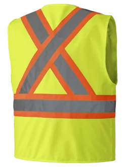 Pioneer Hi Viz Zipper Front Safety Vest - Tricot Poly | Sizes Small - 5XL Hi-Vis Work Wear
