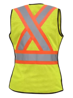 Hi-Vis Work Wear Pioneer Womens Breathable Mesh Tear-Away Safety Vest | XS-2XL