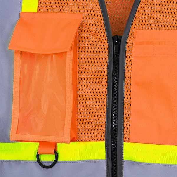 Pioneer Hi Viz Zipper Front Mesh Safety Vest | Sizes XS - 5XL 9 Pioneer Hi Viz Zipper Front Mesh Safety Vest | Sizes XS - 5XL