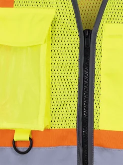 Pioneer Hi Viz Zipper Front Mesh Safety Vest | Sizes XS - 5XL 11 Pioneer Hi Viz Zipper Front Mesh Safety Vest | Sizes XS - 5XL