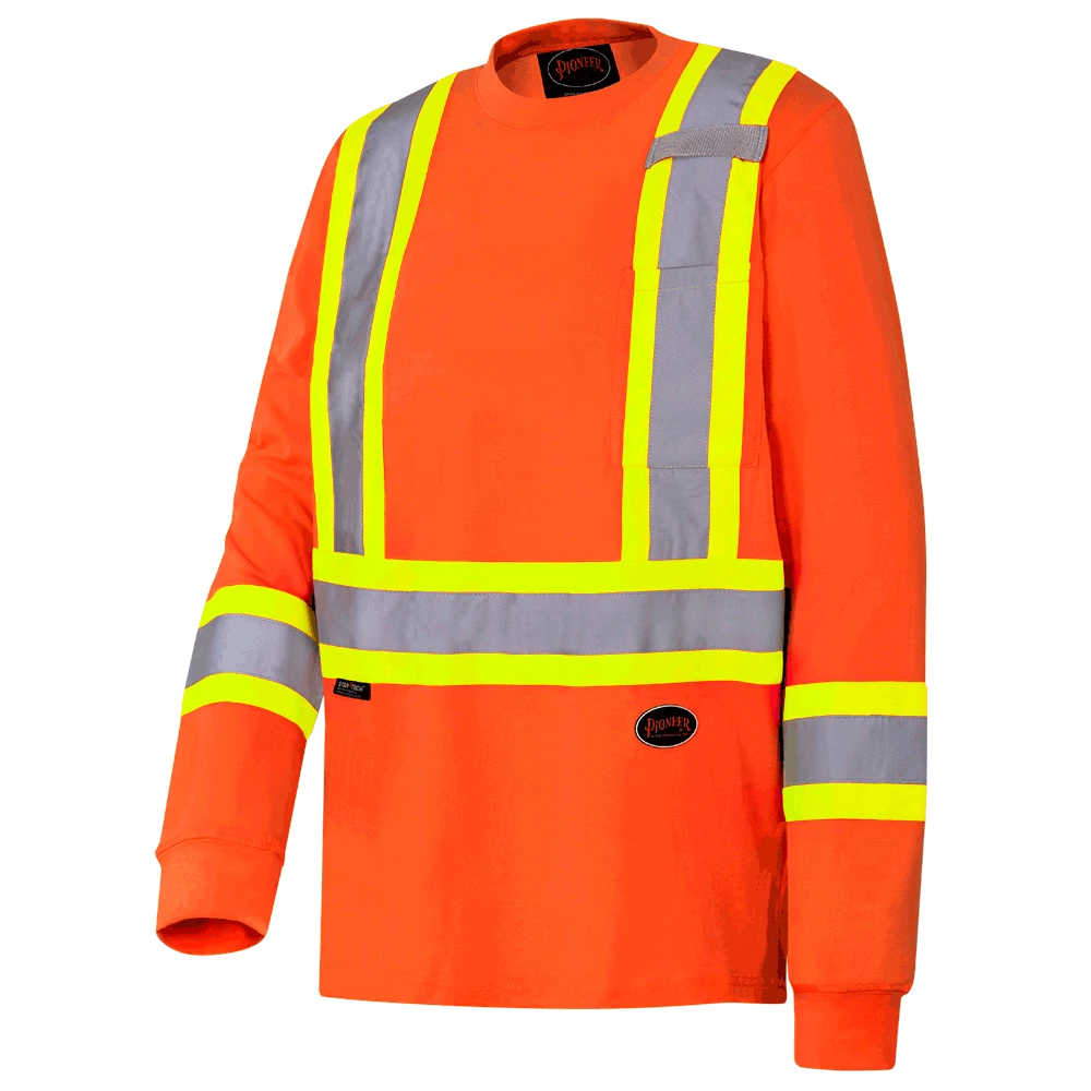 Pioneer Premium 100% Cotton Safety Long Sleeve With Armbands | Sizes S - 4XL 3 Pioneer Premium 100% Cotton Safety Long Sleeve With Armbands | Sizes S - 4XL