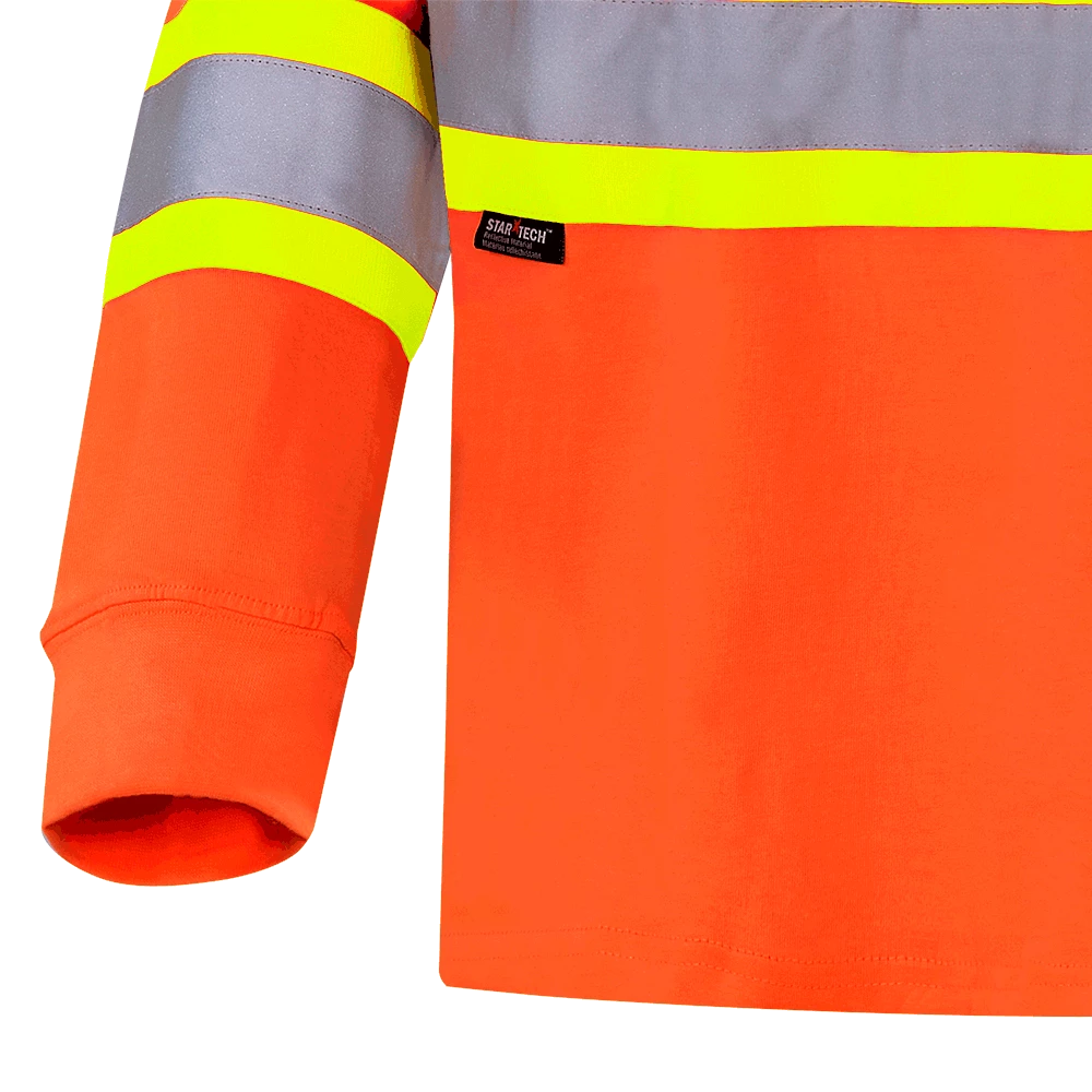 Pioneer Premium 100% Cotton Safety Long Sleeve With Armbands | Sizes S - 4XL 6 Pioneer Premium 100% Cotton Safety Long Sleeve With Armbands | Sizes S - 4XL