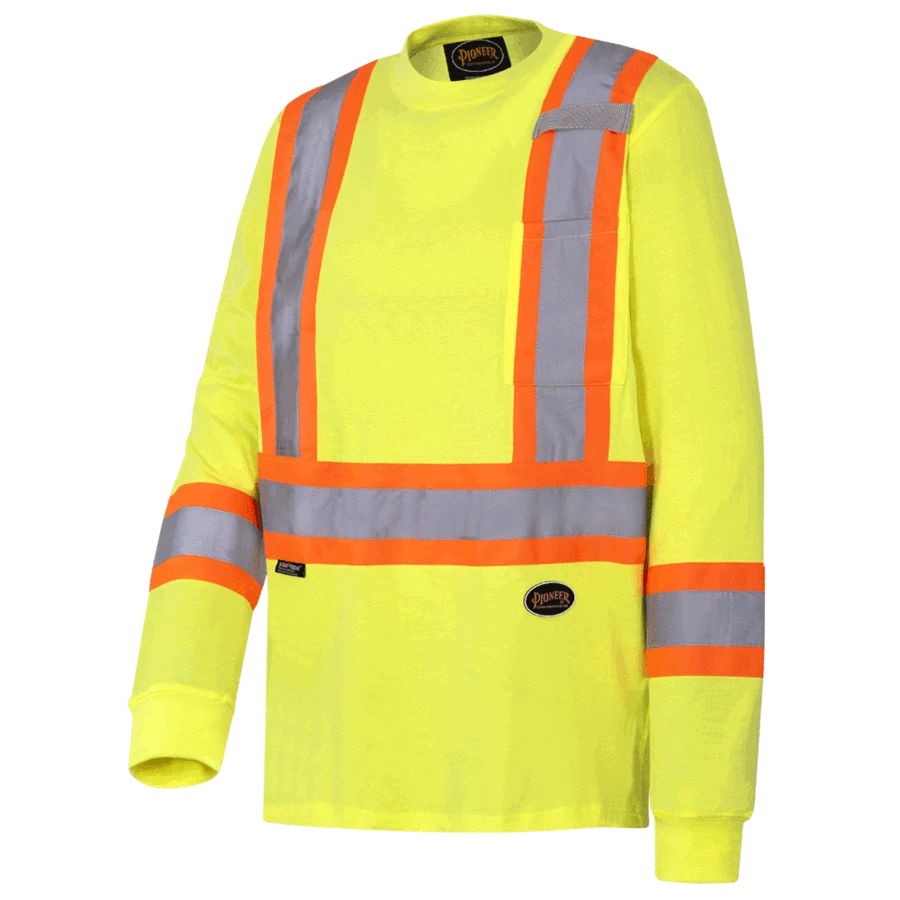 Pioneer Premium 100% Cotton Safety Long Sleeve With Armbands | Sizes S - 4XL 7 Pioneer Premium 100% Cotton Safety Long Sleeve With Armbands | Sizes S - 4XL