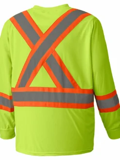 Hi-Vis Work Wear Pioneer Birdseye Long Sleeve Hi Vis Tee Shirt | XS -5XL