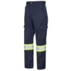 Pioneer Poly/Cotton Cargo Work Pants | Hi Viz | Navy | Sizes Waist 30" - 40"
