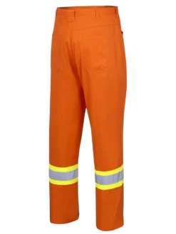 Hi-Vis Work Wear Pioneer Hi Viz Cotton Safety Pants - Ultra Cool/Cotton Twill | Orange | Sizes Waist 30" - 40"