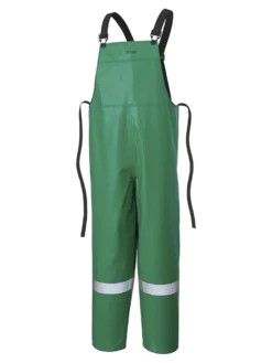 Ranpro CA-43® FR Chemical/Acid Resistant Safety Bib Pants - PVC/Poly | Green | Sizes Small - 4XL Flame Resistant Work Wear
