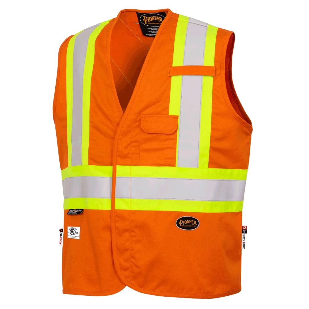 Pioneer FR-TECH 88/12 FR Safety Vest 7 Oz | Sizes S - 4XL Flame Resistant Work Wear 3 Pioneer FR-TECH 88/12 FR Safety Vest 7 Oz | Sizes S - 4XL Flame Resistant Work Wear