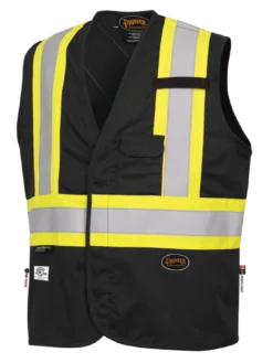 Pioneer FR-TECH 88/12 FR Safety Vest 7 Oz | Sizes S - 4XL Flame Resistant Work Wear 14 Pioneer FR-TECH 88/12 FR Safety Vest 7 Oz | Sizes S - 4XL Flame Resistant Work Wear