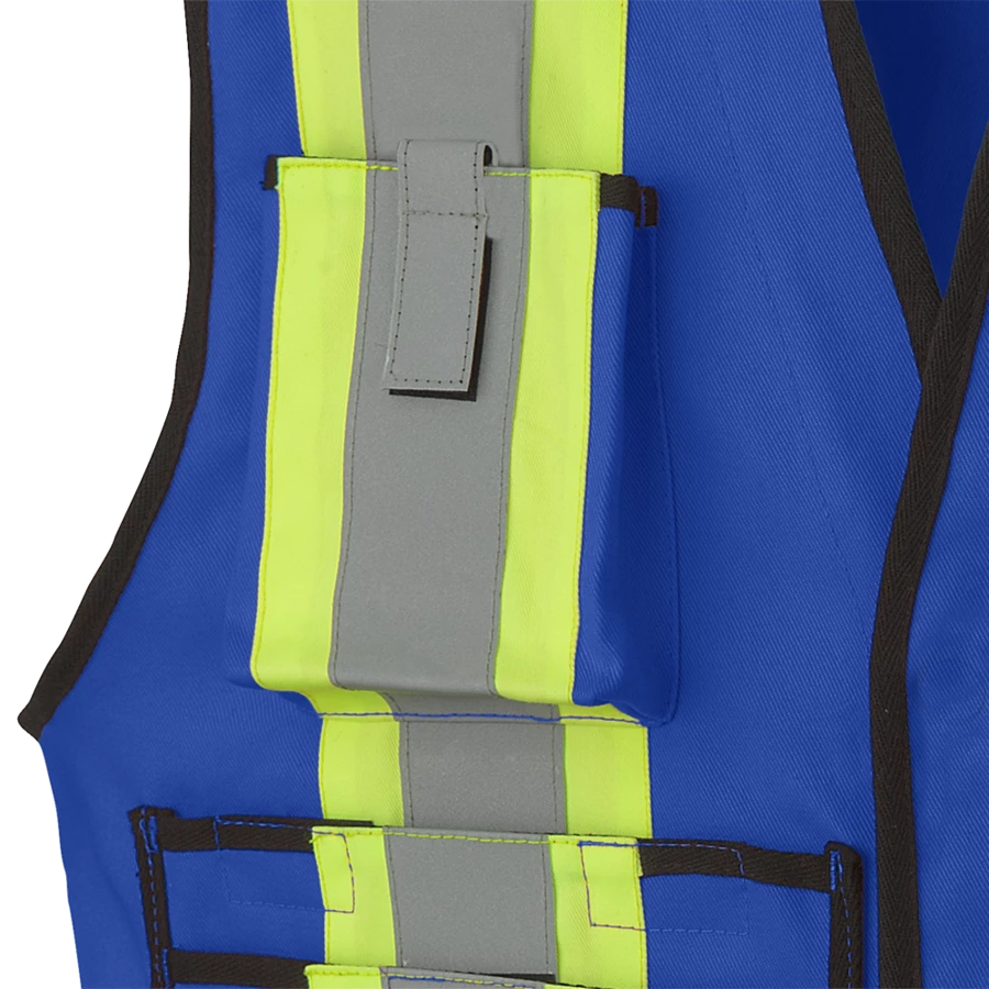 Flame Resistant Work Wear Pioneer FR-TECH® 88/12 FR/ARC Rated Surveyor's Safety Vest 7 Oz | Sizes S - 4XL 8 Flame Resistant Work Wear Pioneer FR-TECH® 88/12 FR/ARC Rated Surveyor's Safety Vest 7 Oz | Sizes S - 4XL