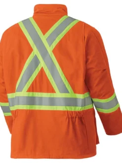 Flame Resistant Work Wear Pioneer Flame Resistant Hi-Vis Cotton Winter Parka | S-5XL