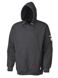 Flame Resistant Work Wear Pioneer 335 Flame Resistant Pullover Style Heavyweight Cotton Hoodie | Black | Sizes Small To 7XL