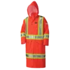 Pioneer FR WATERPROOF SFTY LONG COAT | PU STRETCH / DET. HOOD | Sizes S - 5XL