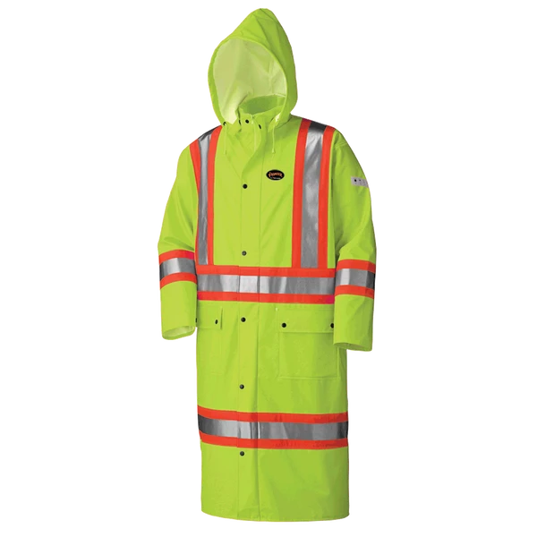 Pioneer FR WATERPROOF SFTY LONG COAT | PU STRETCH / DET. HOOD | Sizes S - 5XL 6 Pioneer FR WATERPROOF SFTY LONG COAT | PU STRETCH / DET. HOOD | Sizes S - 5XL